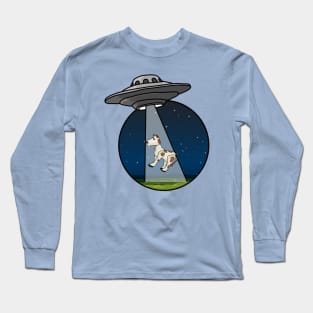 UFO Alien Little Cow Abduction Long Sleeve T-Shirt